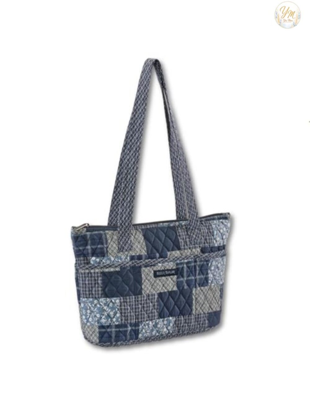 Bella Taylor Quilted Small Tote Shoulder Bag Cotton 10 Pockets